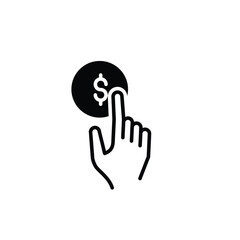 money donation solid icon vector design good for web or mobile app