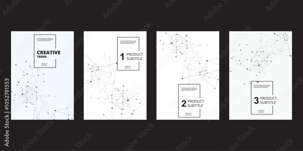 Poster Connection design poster. Education leaflet design. Graphic element vector. Digital science technology concept