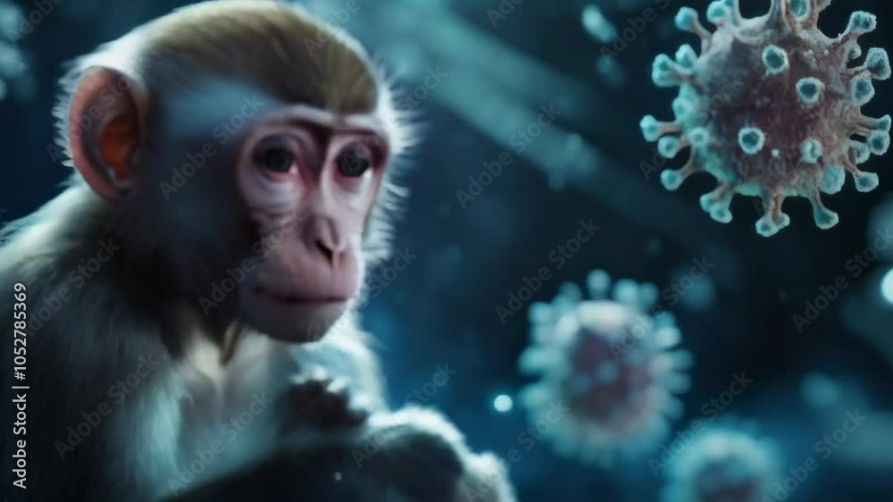 Poster monkeypox viruses are spreading in the environment, causing a zoonotic disease outbreak, and a monke