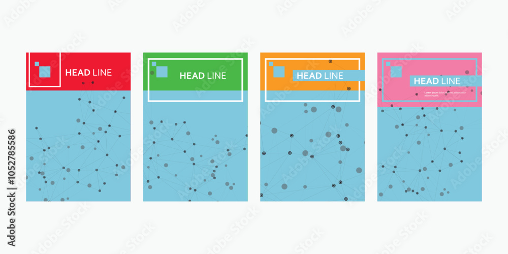 Poster Connect lines design background. Futuristic design. Vector icon. Cover template for web presentation