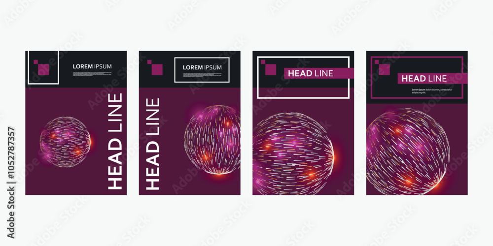 Poster Future technology. Vector design element. Abstract futuristic design. Technology background. Glow light effect