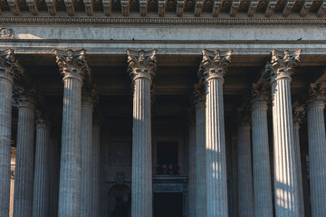 Obraz premium Detailed view of Kazan Cathedral columns in St. Petersburg