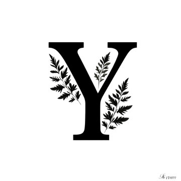 recommend clip art: Floral Letter Y
