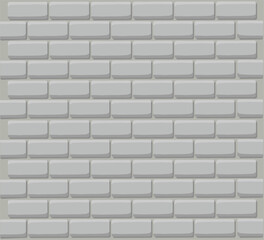 White brick wall texture background. Seamless pattern for interior decoration, kitchen backsplash, plastic panel, building outdoor design. Abstract minimal background. Vector flat illustration.