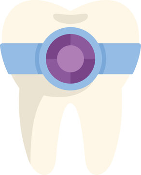 recommend clip art: Dental implant connecting with abutment to the tooth crown, showing the process of installing teeth