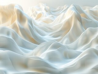 Obraz premium A soft, abstract representation of flowing hills or mountains in a light color palette.