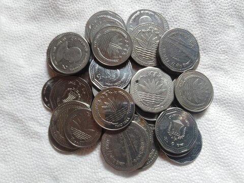 Money savings, cost investment with coin concept. Bangladeshi coin.