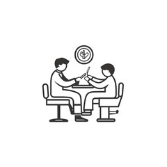 Business Meeting Icon Illustration