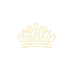 Ornate Crown Icon on Black Background