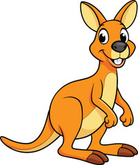 kangaroo illustration on white background