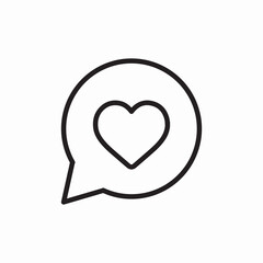 romantic talk speech bubble icon sign vector