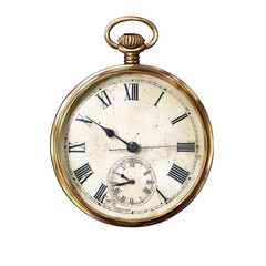 Vintage Gold Pocket Watch with Roman Numerals