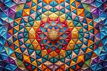 Close-Up abstract artwork of geometric design