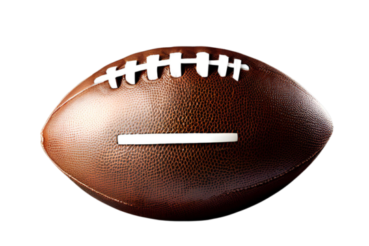 American football ball isolated on transparent background