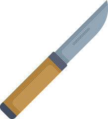 Small pocket knife with a wooden handle is lying diagonally against a white background