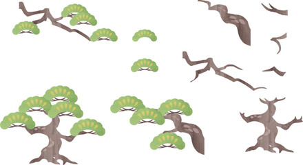 和風の松のイラスト素材