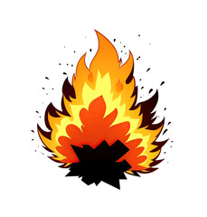 cartoon fire flame fires image hot flaming, black background