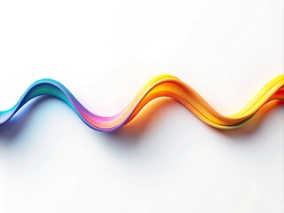 Beautiful Wavy Line Horizontal Banner Template - Smooth Shape Background for Modern Design, Minimalist Aesthetic, and Creative Projects