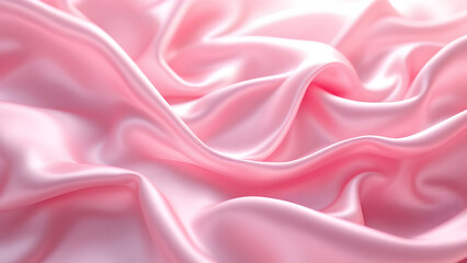 Glistening Pink Silk Waves
