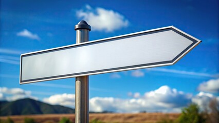 Extreme close-up of signpost showing different directions with colored arrow