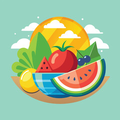 Fresh fruit in a bowl, perfect for summer.