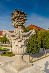 Bratislava, the capital of Slovakia cityscape. The churches and castle in the old city center