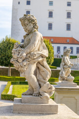 Fototapeta premium Bratislava, the capital of Slovakia cityscape. The churches and castle in the old city center