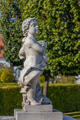 Fototapeta premium Bratislava, the capital of Slovakia cityscape. The churches and castle in the old city center