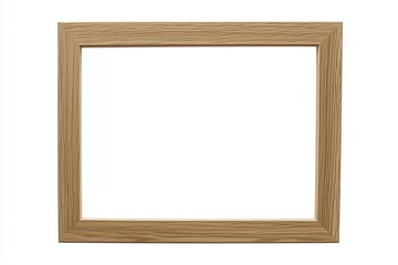 Ash wood frame clean lines minimalist light finish white background. AI generated