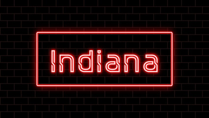 Indiana のネオン文字