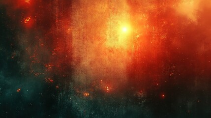 Naklejka premium Glowing Orange and Red Abstract Background with Distressed Texture