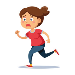 vector madre apurada corriendo preocupada