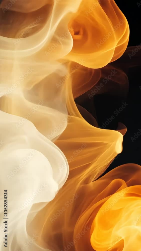 Aufkleber abstract flames in motion with vivid colors on black background. energy and movement concept