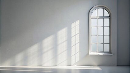 Obraz premium Simple elegance of window shadow cast on plain white wall