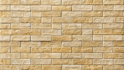 Fototapeta premium Beige stone brick wall stretching across a panoramic background, brick, wall, beige, stone, panorama, background