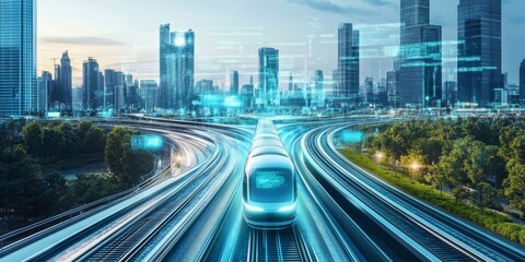 Obraz premium traffic at night