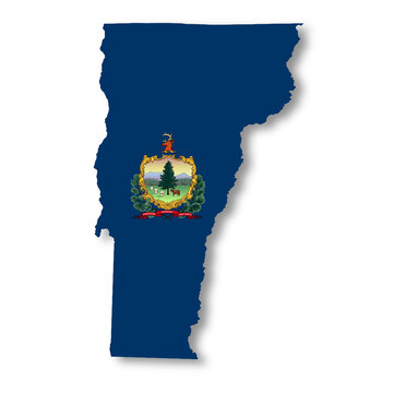 recommend clip art: Vermont State flag map with clipping path