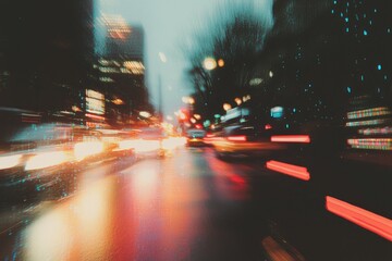 Abstract City Lights at Night