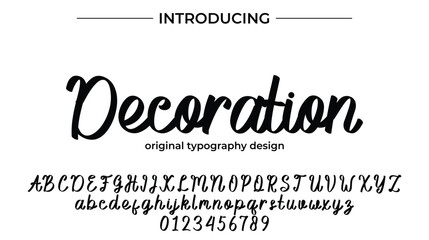 Decoration Font Stylish brush painted an uppercase vector letters, alphabet, typeface