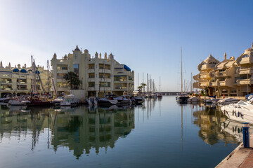 Fototapeta premium Early morning in Benalmadena marina
