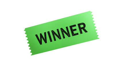 Fototapeta premium Winner Ticket Isolated