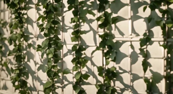 Vintage Lattice Wall with Ivy