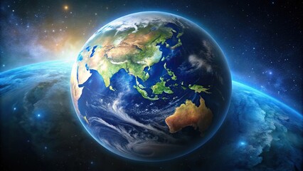 Fototapeta premium Planet earth background with copyspace for text