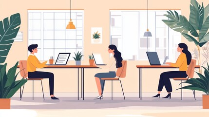 Modern Office Space with Collaborative Work Environment