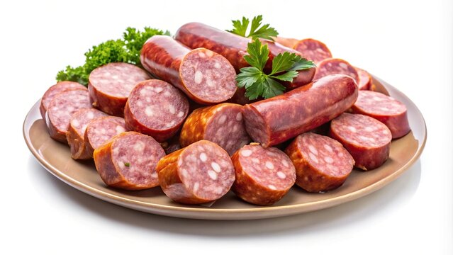 plate with sausage and balyk