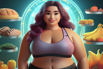 Healthy lifestyle, diet, weight loss.