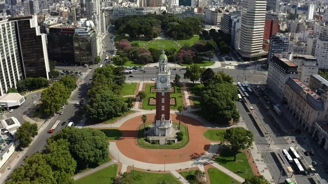 Buenos Aires, Argentina - Monumental Tower and General San Martin Square