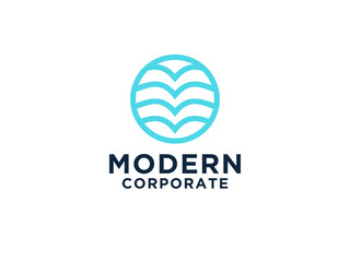 Open Book Logo Education Flat Vector