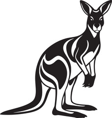 Kangaroo cartoon illustration 