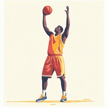 basketball player shooting a three-pointer